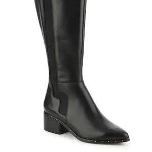 Bleecker and Bond Gabbi Tall Studded Riding Boot | Size: 9.5M | Black color